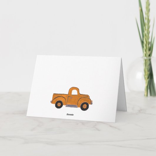 Leaf Peeping Apple Picking Handgemalt LKW Bday Karte (Rückseite)