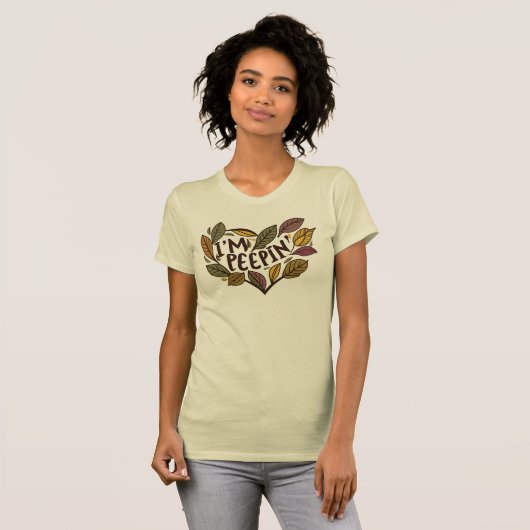 Leaf Peeping Fall Foliage Blätter Funny Leaf Peepe T-Shirt (Vorne ganz)