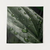 Leaf Pflanze Textur Tropfen Wasser Wandteppich (Vorderseite (Horizontal))