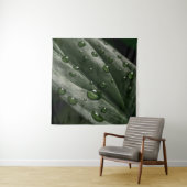 Leaf Pflanze Textur Tropfen Wasser Wandteppich (Beispiel (Horizontal))