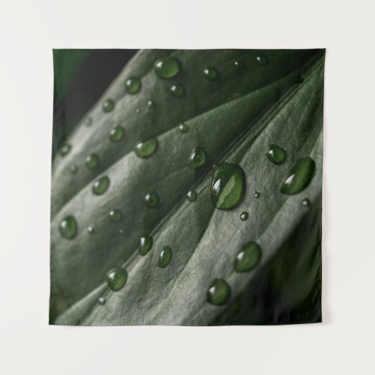 Leaf Pflanze Textur Tropfen Wasser Wandteppich (Vorderseite)