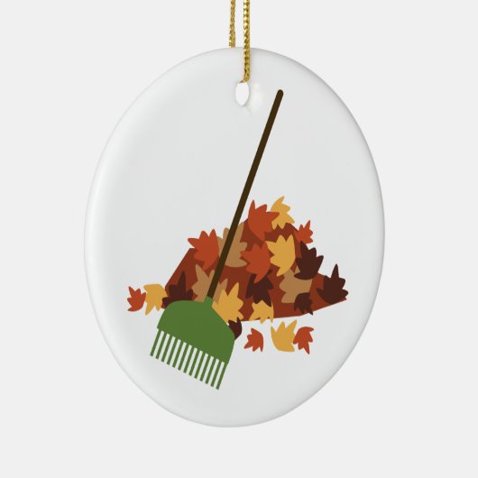 Leaf Pile Keramik Ornament (Rechts)