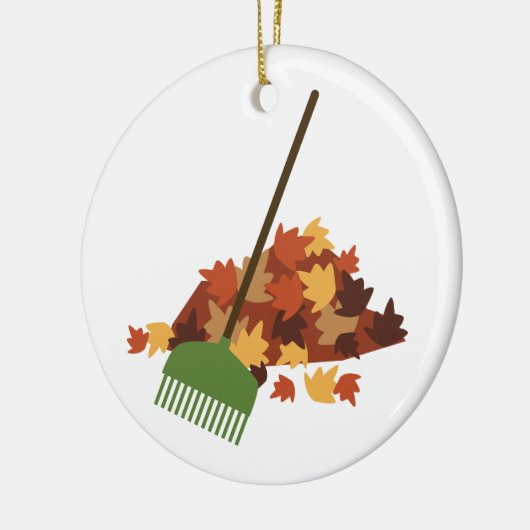 Leaf Pile Keramik Ornament (Links)