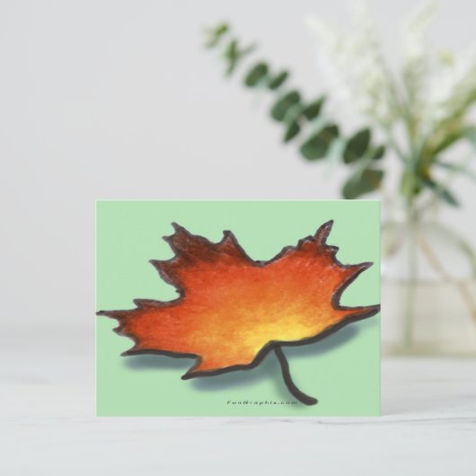 Leaf Postkarte (Stehend Vorderseite)