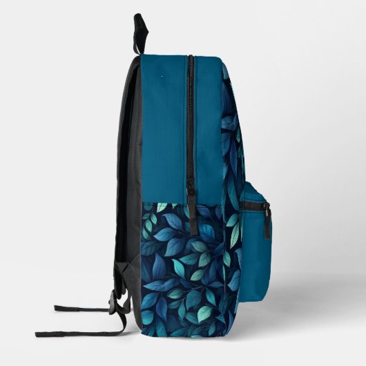 Leaf Print Backpack | Botanical Pattern School Bac Bedruckter Rucksack (Links)