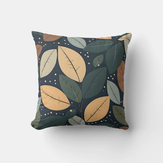 Leaf print cushion kissen (Vorderseite)