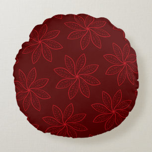 Leaf Print Decorative Rundkissen Rundes Kissen