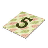 Leaf Print Street Adresse Haus Nummer Fliesen (Seite)