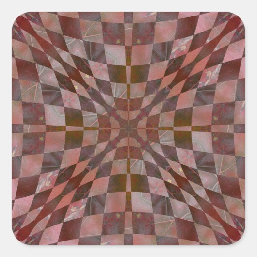 Leaf Quilt Nov 2012 Quadratischer Aufkleber (Vorderseite)