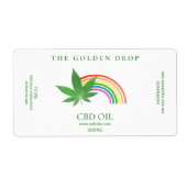 Leaf Rainbow White CBD Oil Labels (Vorne)