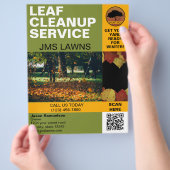 Leaf Raking und Säuberung Flyer (Hand)