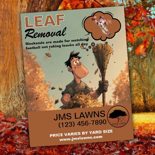 Leaf Raking und Säuberung Flyer