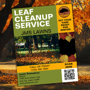 Leaf Raking und Säuberung Flyer