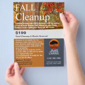 Leaf Raking und Säuberung Flyer (Hand)