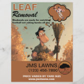 Leaf Raking und Säuberung Flyer (Vorne)