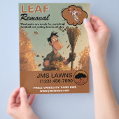 Leaf Raking und Säuberung Flyer (Hand)