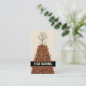 Leaf Raking Visitenkarte (Stehend Vorderseite)