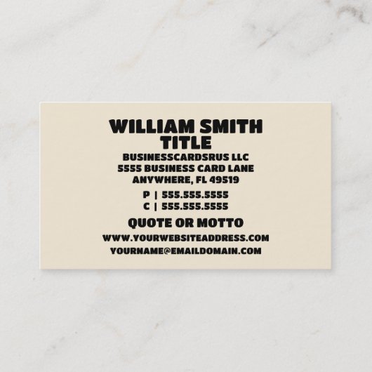 Leaf Raking Visitenkarte (Rückseite)