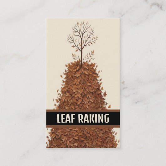 Leaf Raking Visitenkarte (Vorderseite)