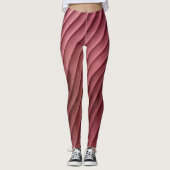 Leaf Red Diagonal Leggings (Vorderseite)