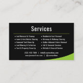 Leaf Removal Service Visitenkarte (Rückseite)