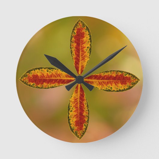 Leaf Runde Wanduhr (Vorderseite)
