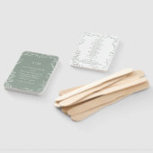 Leaf Sage Green Elegant Monogram Wedding Program Fächer (Non-assembled)