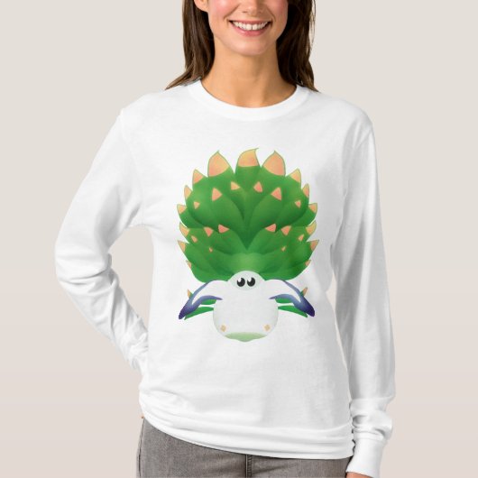 Leaf-Schafschaf-Langschlamm Frauen-Geschenk T-Shirt (Vorderseite)