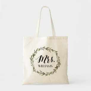 Leaf Script-Tasche Frau mit Personalisiertem Nam Tragetasche