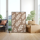 Leaf Silhouette Muster - Zen Minimal Wall Art Poster