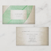Leaf Skeletron Mint Ivory Pastel Delicate Glam Terminkarte (Vorne/Hinten)