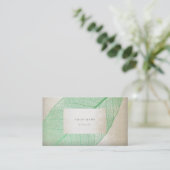 Leaf Skeletron Mint Ivory Pastel Delicate Glam Terminkarte (Stehend Vorderseite)