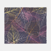 Leaf Skelett nahtlos Muster, Hintergrund mit Spalt Fleecedecke (Vorderseite (Horizontal))