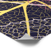 Leaf Skelett nahtlos Muster, Hintergrund mit Spalt Poster (Ecke)