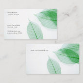 Leaf-Skelette auf weiß Visitenkarte (Vorne/Hinten)