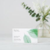 Leaf-Skelette auf weiß Visitenkarte (Stehend Vorderseite)