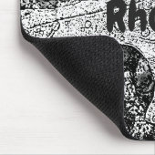 Leaf-Skizze in Schwarz und Weiß Mousepad (Ecke)