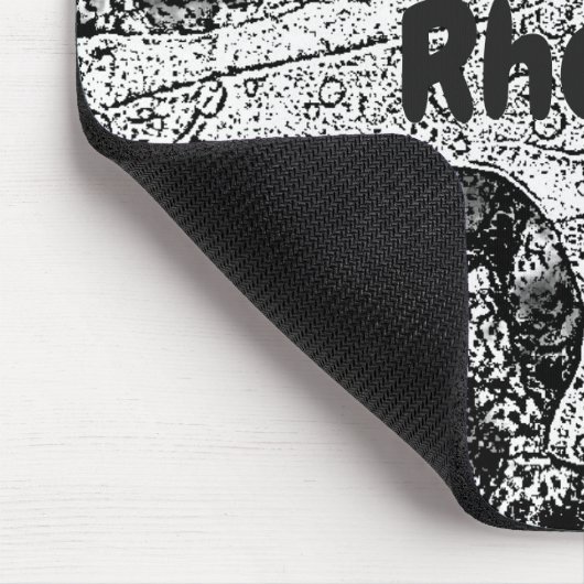 Leaf-Skizze in Schwarz und Weiß Mousepad (Ecke)