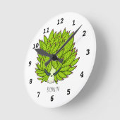 Leaf slug cartoon illustration runde wanduhr (Winkel)