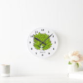Leaf slug cartoon illustration runde wanduhr (Zuhause)