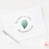 Leaf Small Craft Business Website Runder Aufkleber (Umschlag)
