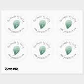 Leaf Small Craft Business Website Runder Aufkleber (Blatt)