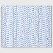 Leaf Stems - Baby Blue on White Geschenkpapier (Flach)