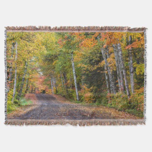 Leaf-Straße mit Herbstfarbe Decke (Vorderseite)