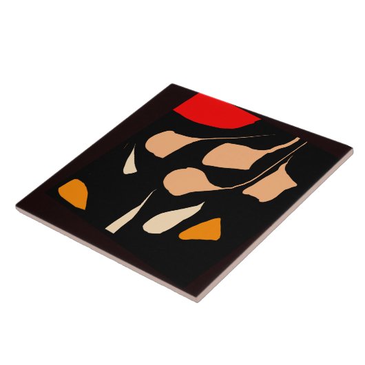 Leaf Streu Design Keramik Tile Fliese (Seite)