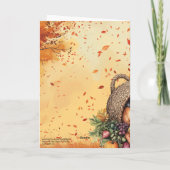 Leaf Sturm 2 Korinther 9:15 Glückwunsch Erntedankf Karte (Rückseite)