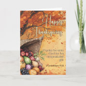 Leaf Sturm 2 Korinther 9:15 Glückwunsch Erntedankf Karte (Vorderseite)