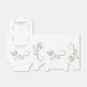 Leaf Swirl Wedding Zent Style Gevor Box Geschenkschachtel (Ungefaltet)