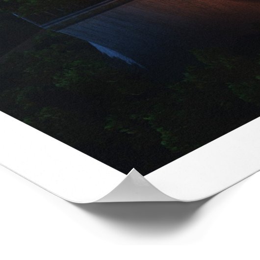 Leaf-Tempel (Nacht) Poster (Ecke)