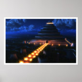 Leaf-Tempel (Nacht) Poster (Vorne)